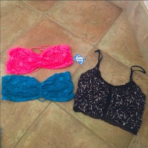 Bundle of Free People Bralettes Bandeau